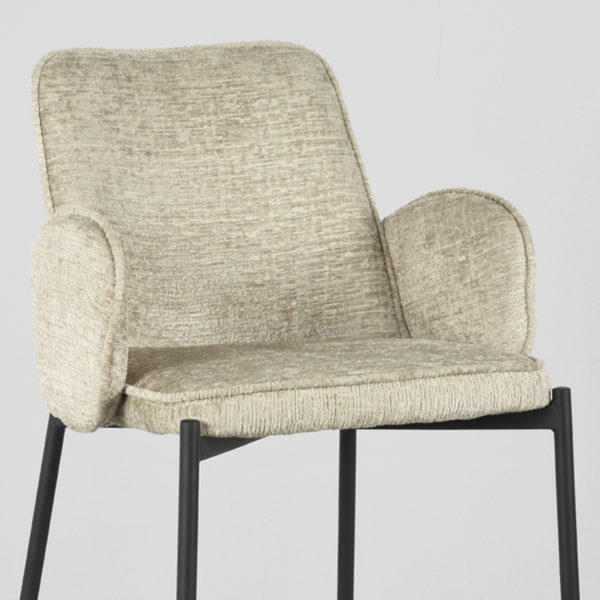 LABEL51 Barkruk Joni - Beige - Elegance - Zithoogte 78 - Afbeelding 5