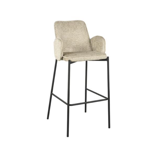 LABEL51 Barkruk Joni - Beige - Elegance - Zithoogte 78 - Afbeelding 3