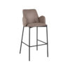 LABEL51 Barkruk Joni - Taupe - Microfiber - Zithoogte 78 - Afbeelding 2