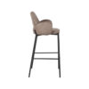 LABEL51 Barkruk Joni - Taupe - Microfiber - Zithoogte 78 - Afbeelding 4