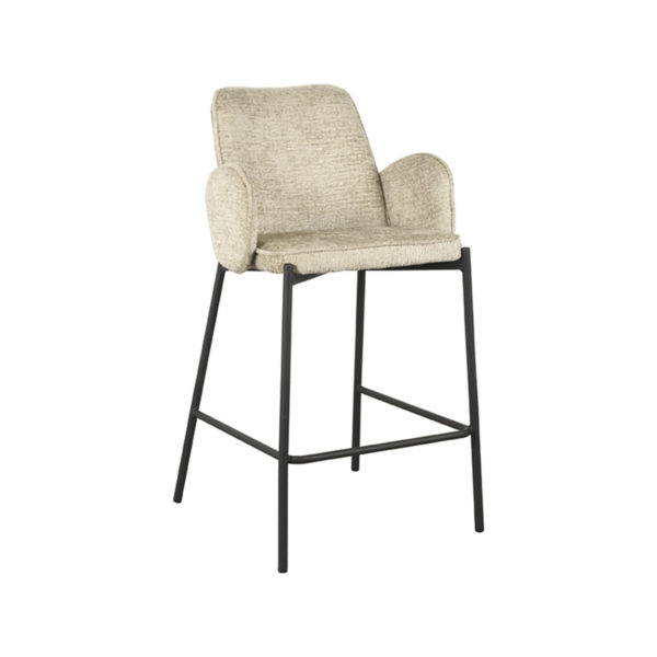 LABEL51 Barkruk Joni - Beige - Elegance - Zithoogte 65 - Afbeelding 3
