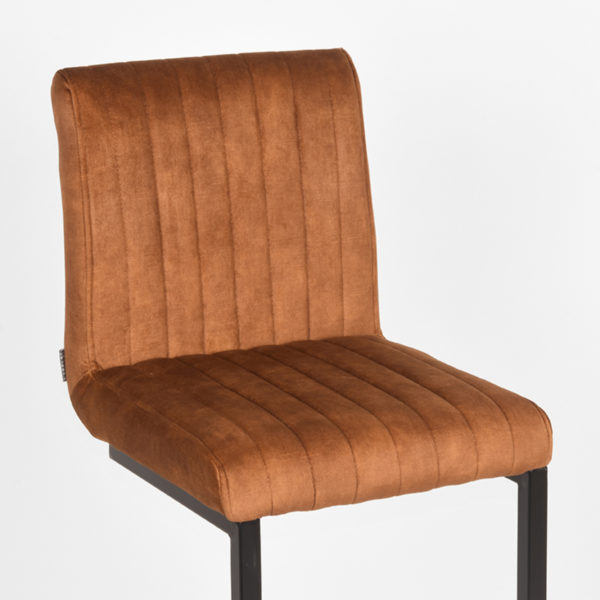 LABEL51 Barkruk Milo - Oker - Velours - Zithoogte 65 - Afbeelding 6