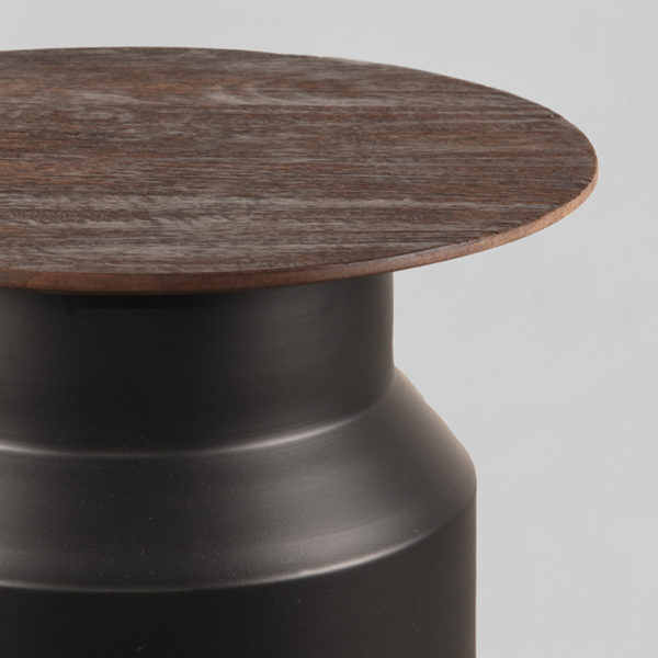LABEL51 Bijzettafel Jik - Zwart - Mangohout - 35 cm - Afbeelding 2