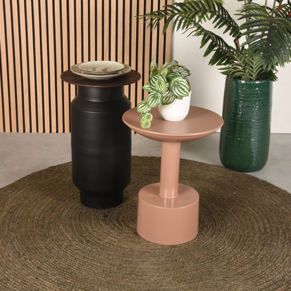 LABEL51 Bijzettafel Jik - Zwart - Mangohout - 35 cm - Afbeelding 3