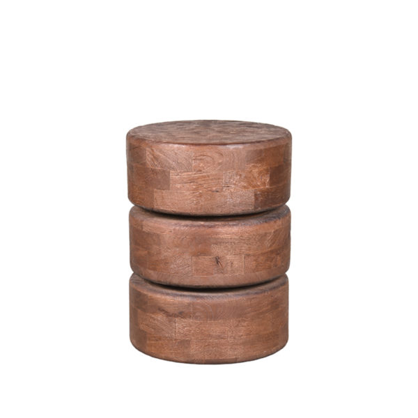 LABEL51 Bijzettafel Milly - Espresso - Mangohout - 35 cm - Afbeelding 6