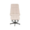 LABEL51 Fauteuil Alvar - Naturel - Boucle - Incl. Hocker - Afbeelding 6