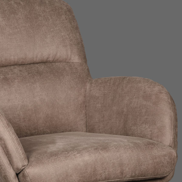 LABEL51 Fauteuil Moss - Taupe - Micro Suede - Afbeelding 6