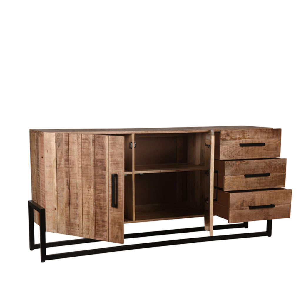 LABEL51 Dressoir Bolivia - Rough - Mangohout - Dressoir - Afbeelding 2