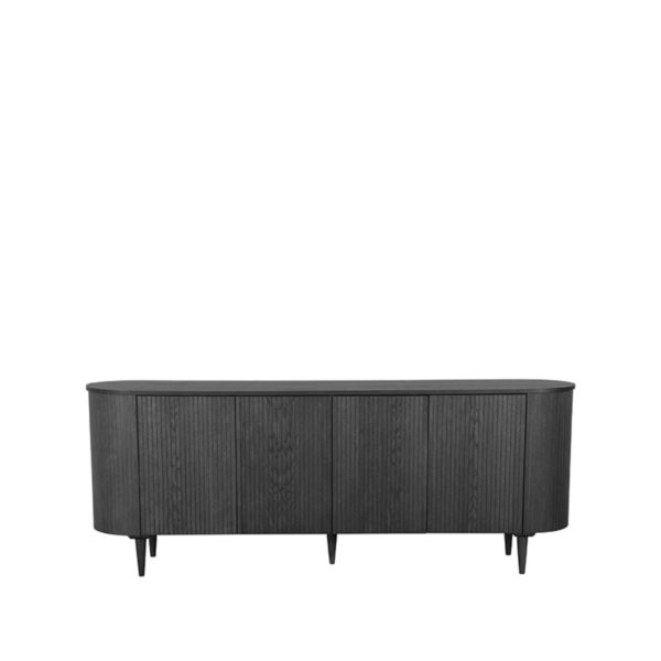 LABEL51 Dressoir Oliva - Zwart - Eiken - Dressoir 220 cm - Afbeelding 3
