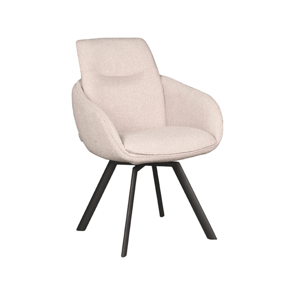 LABEL51 Eetkamerstoel Beauty - Naturel - Boucle - Afbeelding 2