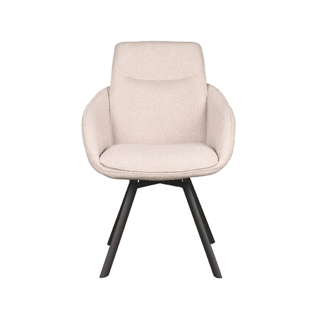 LABEL51 Eetkamerstoel Beauty - Naturel - Boucle - Afbeelding 3