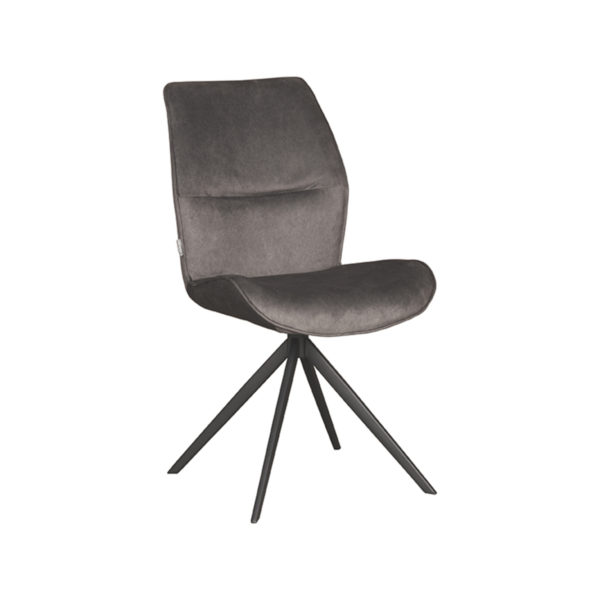 LABEL51 Eetkamerstoel Comfy - Antraciet - Cosmo - Zwart Onderstel - Afbeelding 2
