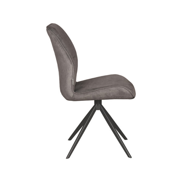 LABEL51 Eetkamerstoel Comfy - Antraciet - Cosmo - Zwart Onderstel - Afbeelding 4