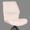 LABEL51 Eetkamerstoel Comfy - Naturel - Boucle - Zwart Onderstel - Afbeelding 5