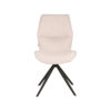 LABEL51 Eetkamerstoel Comfy - Naturel - Boucle - Zwart Onderstel - Afbeelding 2