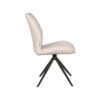 LABEL51 Eetkamerstoel Comfy - Naturel - Boucle - Zwart Onderstel - Afbeelding 3