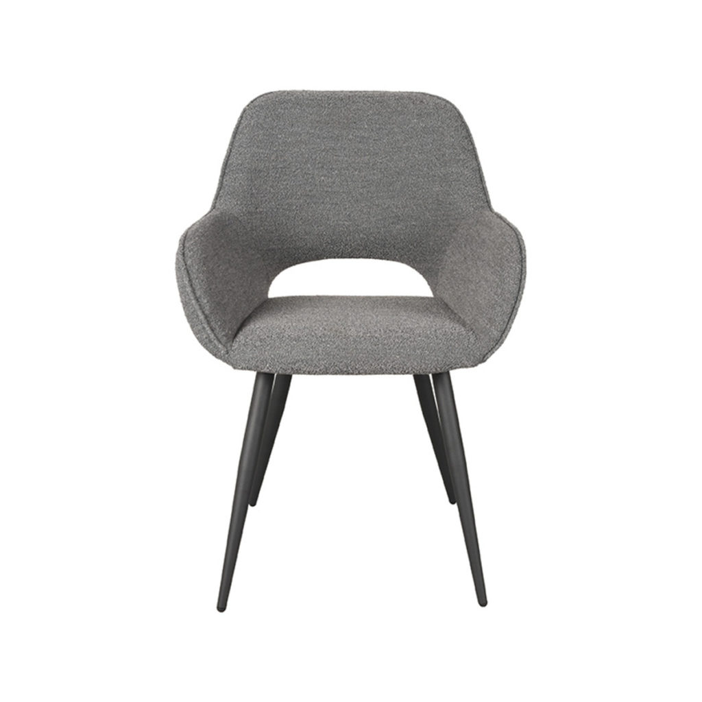 LABEL51 Eetkamerstoel Fer - Grijs - Boucle - Afbeelding 2
