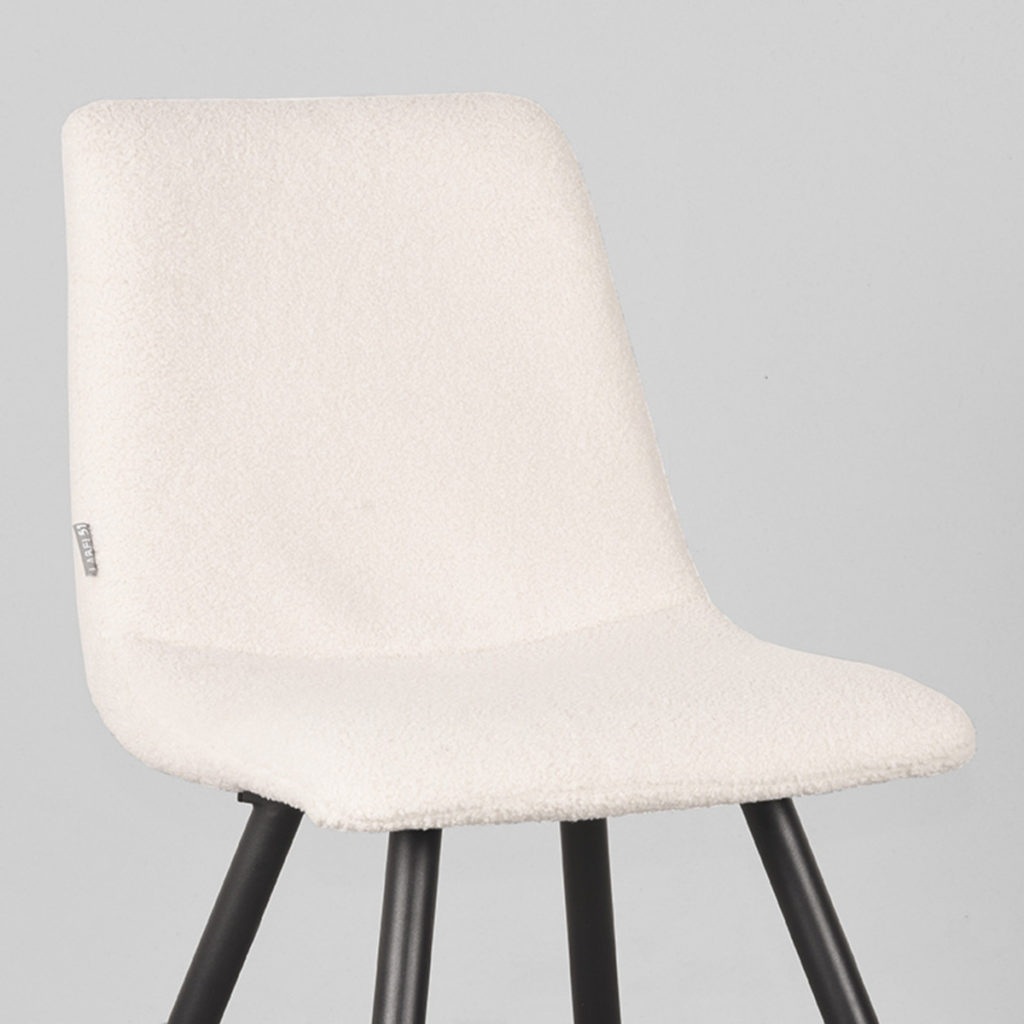 LABEL51 Eetkamerstoel Jep - Ivory - Teddy - Afbeelding 5
