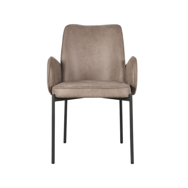 LABEL51 Eetkamerstoel Joni - Taupe - Microfiber - Afbeelding 2