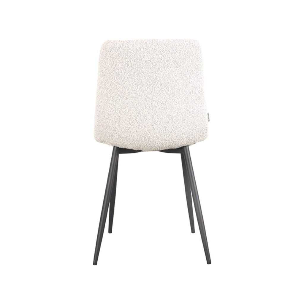 LABEL51 Eetkamerstoel Juul - Wit - Boucle - Afbeelding 4