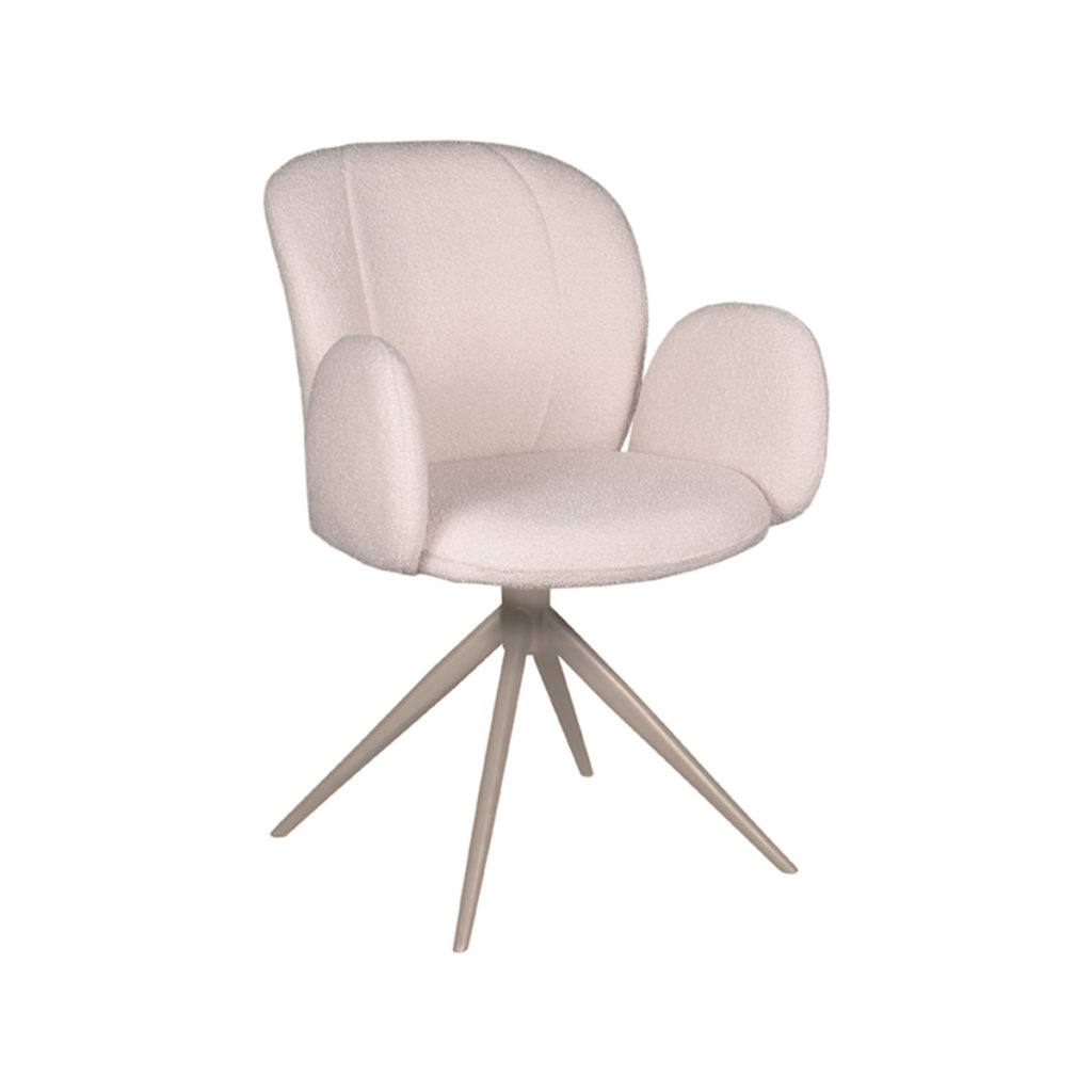 LABEL51 Eetkamerstoel Kimball - Naturel - Boucle - Afbeelding 2