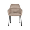 LABEL51 Eetkamerstoel Lenny - Taupe - Microfiber - Afbeelding 5