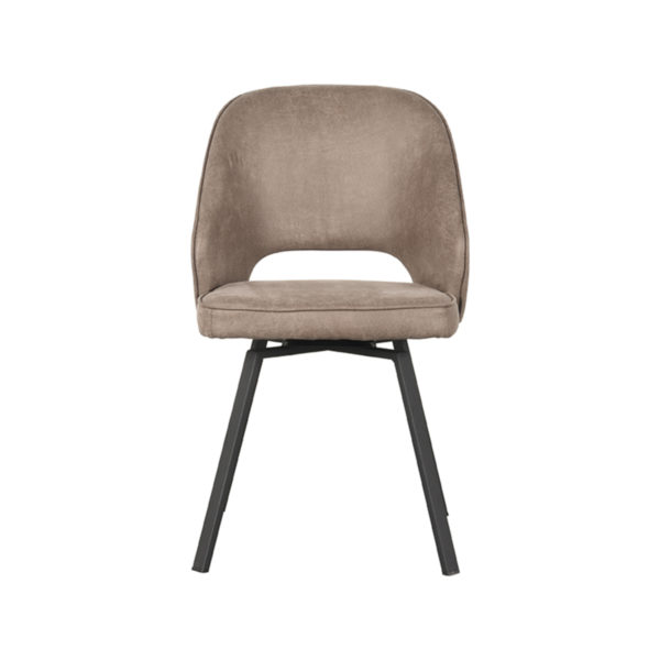 LABEL51 Eetkamerstoel Lewis - Taupe - Microfiber - Afbeelding 4