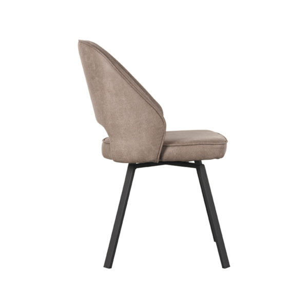 LABEL51 Eetkamerstoel Lewis - Taupe - Microfiber - Afbeelding 5