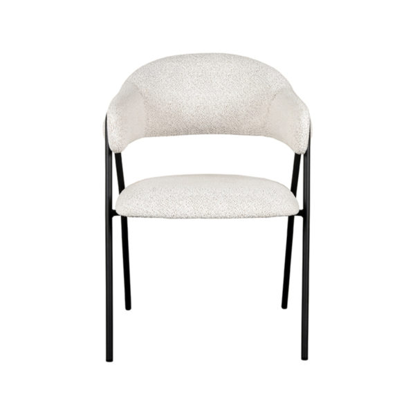 LABEL51 Eetkamerstoel Lowen - Wit - Boucle - Afbeelding 2