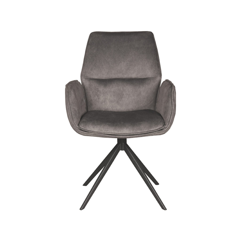 LABEL51 Eetkamerstoel Mellow - Antraciet - Cosmo - Zwart Onderstel - Afbeelding 6