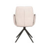 LABEL51 Eetkamerstoel Mellow - Naturel - Boucle - Zwart Onderstel - Afbeelding 5