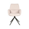 LABEL51 Eetkamerstoel Mellow - Naturel - Boucle - Zwart Onderstel - Afbeelding 3