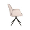 LABEL51 Eetkamerstoel Mellow - Naturel - Boucle - Zwart Onderstel - Afbeelding 4