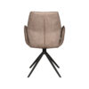 LABEL51 Eetkamerstoel Mellow - Taupe - Micro Suede - Zwart Onderstel - Afbeelding 6