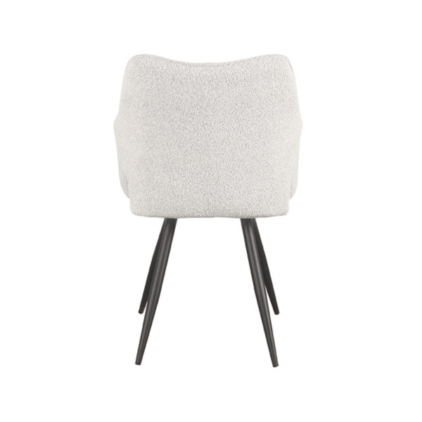 LABEL51 Eetkamerstoel Noud - Wit - Boucle - Afbeelding 4