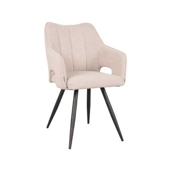 LABEL51 Eetkamerstoel Noud - Naturel - Boucle - Afbeelding 3