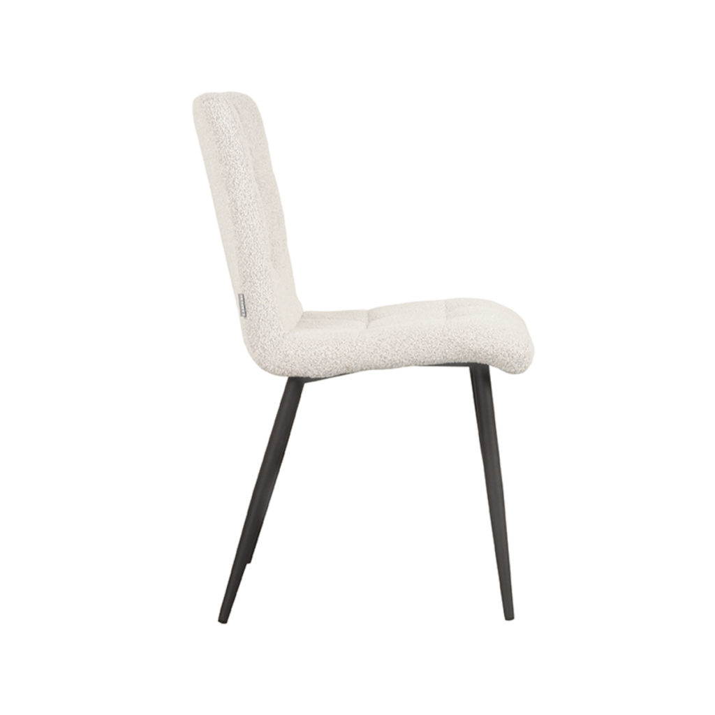 LABEL51 Eetkamerstoel Sam - Wit - Boucle - Afbeelding 3
