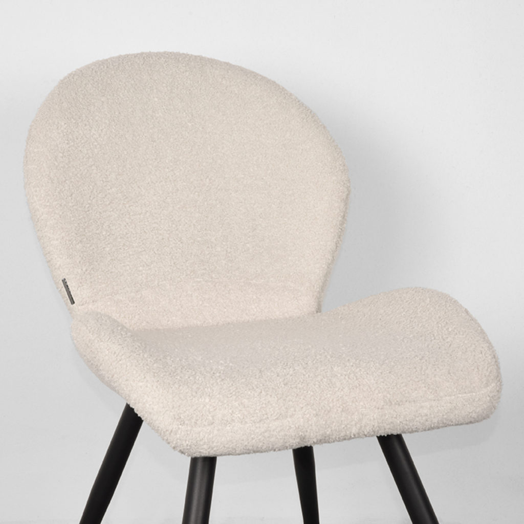 LABEL51 Eetkamerstoel Sky - Ivory - Teddy - Afbeelding 4