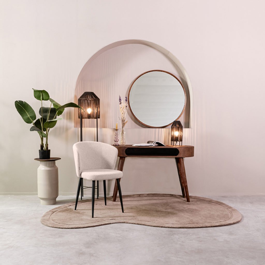 LABEL51 Eetkamerstoel Wave - Naturel - Boucle - Afbeelding 6