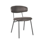 LABEL51 Eetkamerstoel Zack - Antraciet - Microfiber