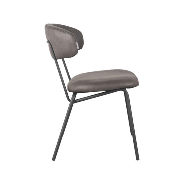 LABEL51 Eetkamerstoel Zack - Antraciet - Microfiber - Afbeelding 3