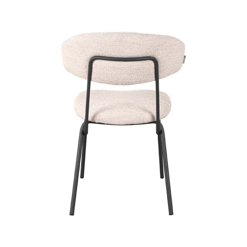 LABEL51 Eetkamerstoel Zack - Naturel - Boucle - Afbeelding 5