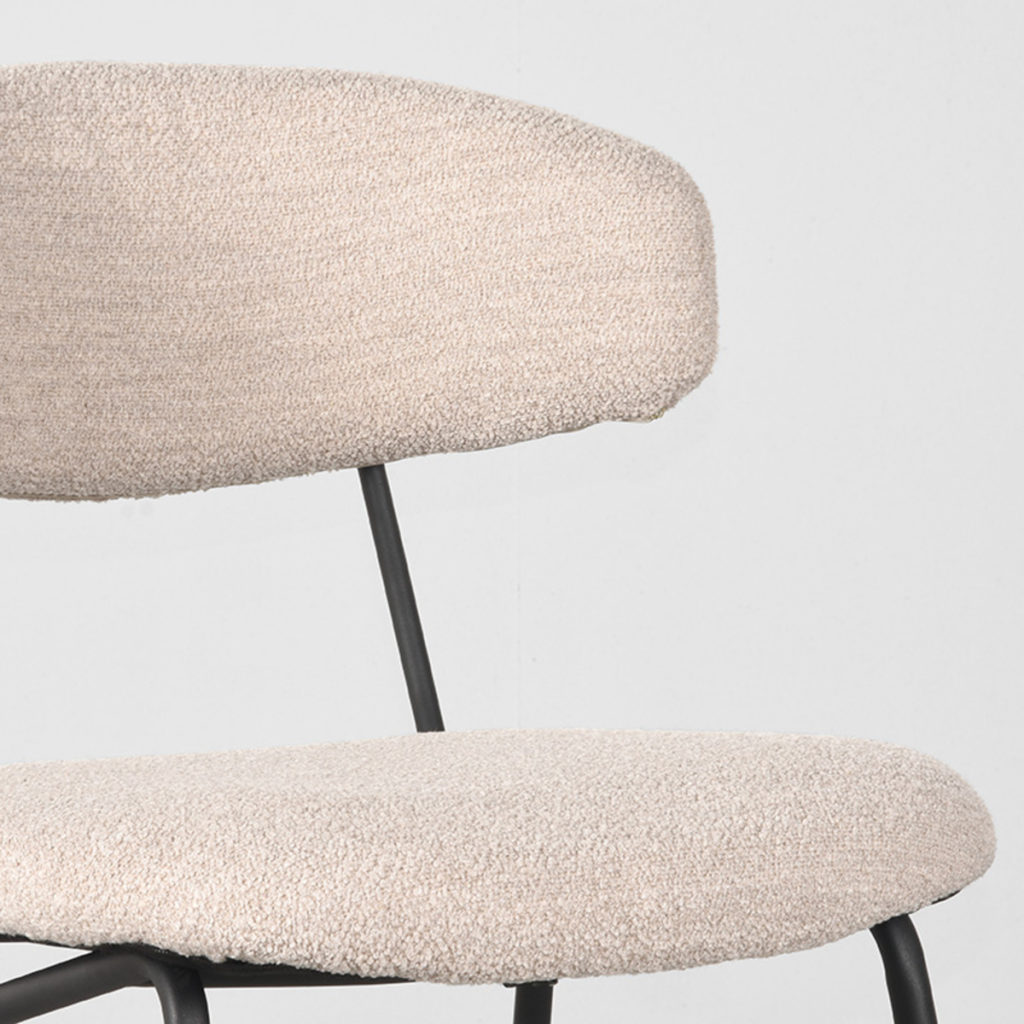 LABEL51 Eetkamerstoel Zack - Naturel - Boucle - Afbeelding 6