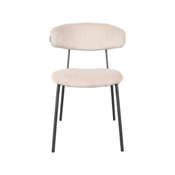 LABEL51 Eetkamerstoel Zack - Naturel - Ribcord - Afbeelding 2