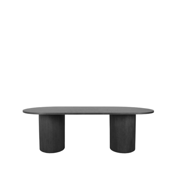 LABEL51 Eetkamertafel Oliva - Zwart - Eiken - 240x120 cm - Afbeelding 2