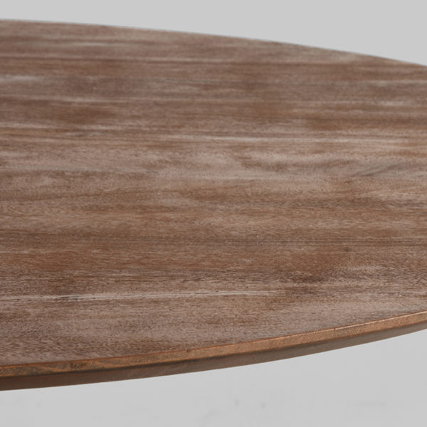 LABEL51 Eetkamertafel Otto - Espresso - Mangohout - 130 cm - Rond - Afbeelding 4