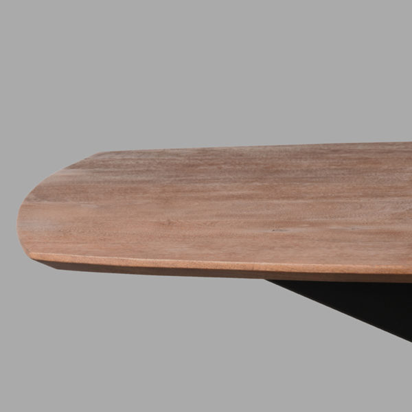 LABEL51 Eetkamertafel Zane - Espresso - Mangohout - 220x100 cm - Afbeelding 3