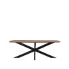 LABEL51 Eetkamertafel Zane - Espresso - Mangohout - 220x100 cm - Afbeelding 2