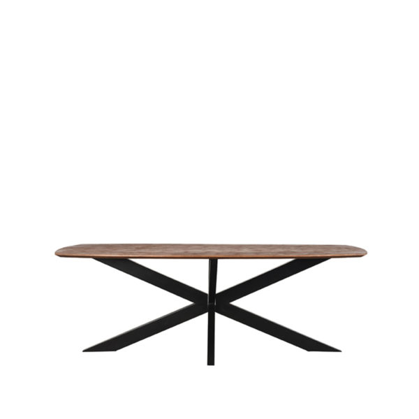 LABEL51 Eetkamertafel Zane - Espresso - Mangohout - 220x100 cm - Afbeelding 2
