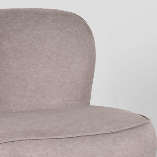 LABEL51 Fauteuil Bunny - Taupe - Microfiber - Afbeelding 5
